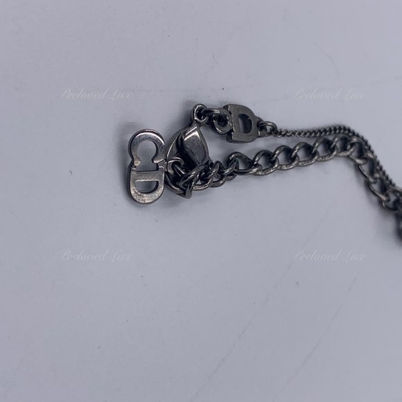 Authentic Dior Logo Metallic Black Bracelet - Picture 5 of 15